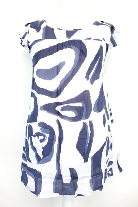Tunique transparente à deux poches Fil et Monde taille XL - friperie femmes, vêtements d'occasion, seconde main