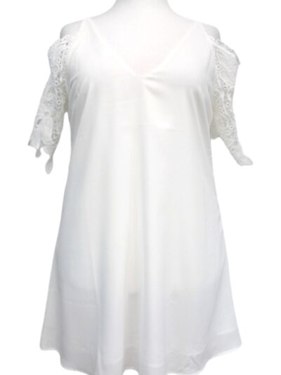 Robe avec broderie SHEILAY NEUVE taille L - seconde main - friperie
