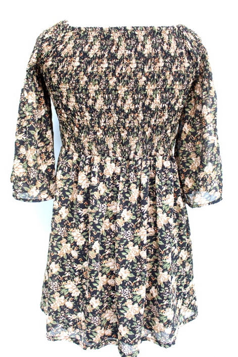 Robe en voilage avec haut smocké IKOONE & BIANCA Taille S/M - Vêtement de seconde main - Friperie en ligne