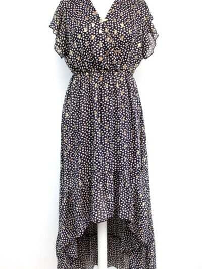 Robe longue asymétrique PAPILLONNE Taille 38/40 - Vêtement de seconde main - Friperie en ligne