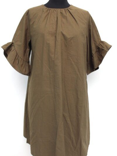 Robe-short avec poches et fermeture éclaire arrière 100% coton ZARA Basic taille L - Vêtement de seconde main - Friperie en ligne